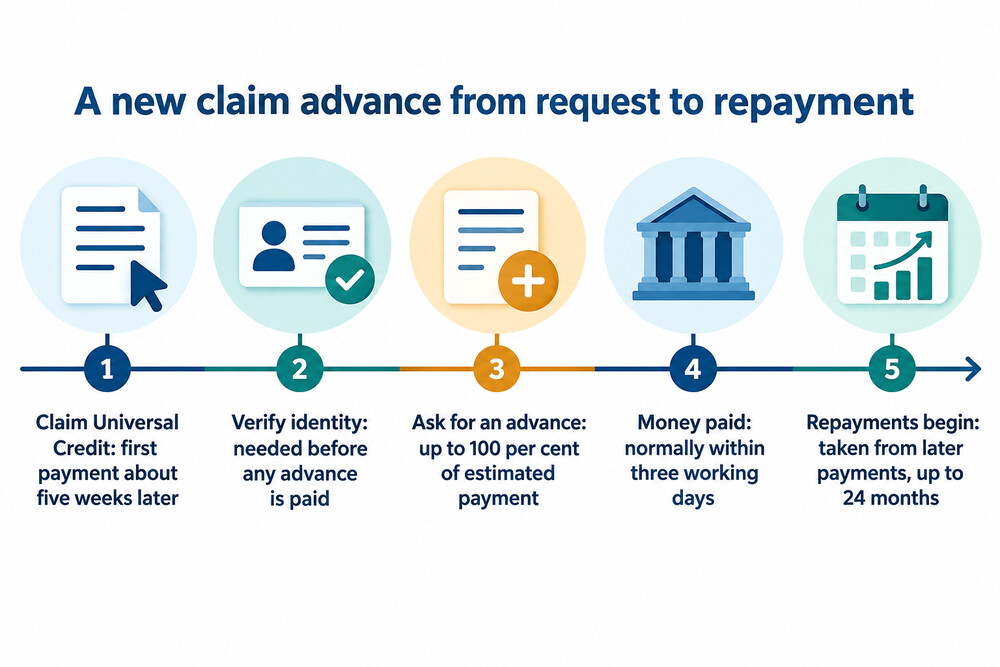 How a new claim advance fits into the five-week wait
