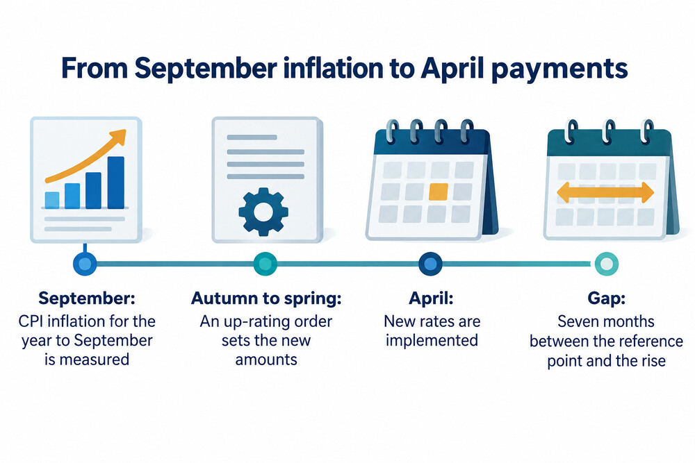 How the September inflation figure becomes April's new benefit rates