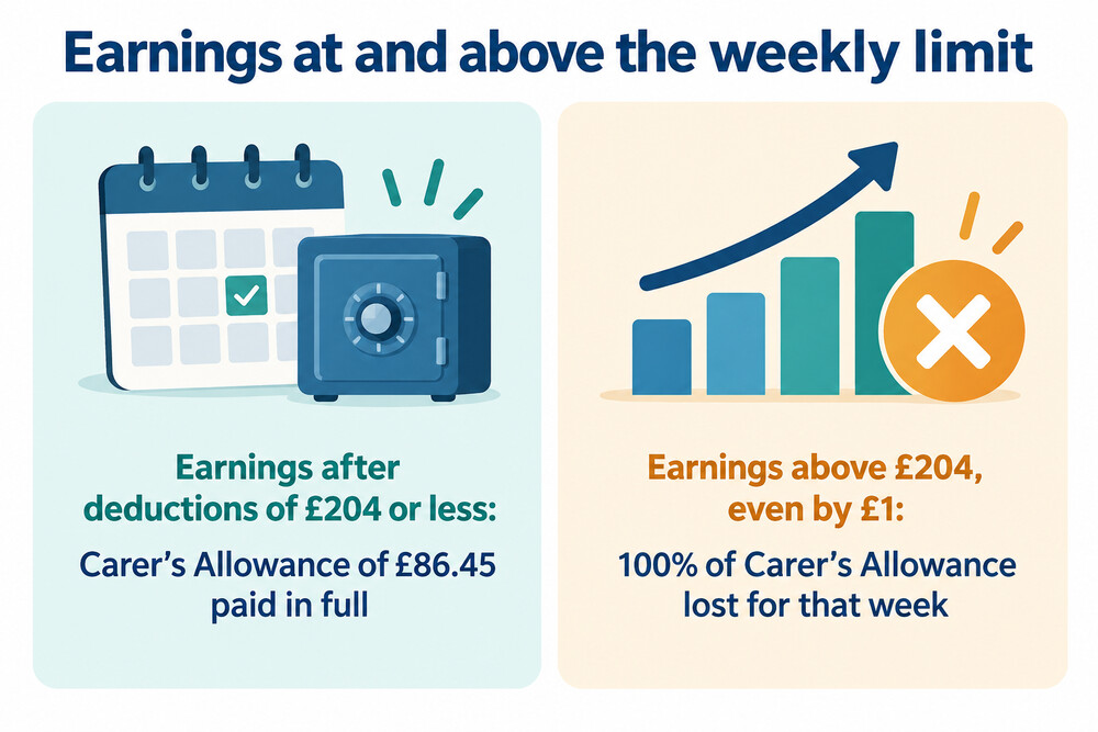 How a small rise in weekly earnings affects Carer's Allowance