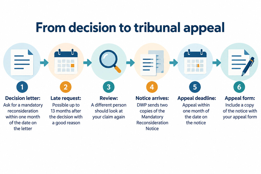 The SSCS1 appeal form used to appeal a benefit decision to an independent tribunal