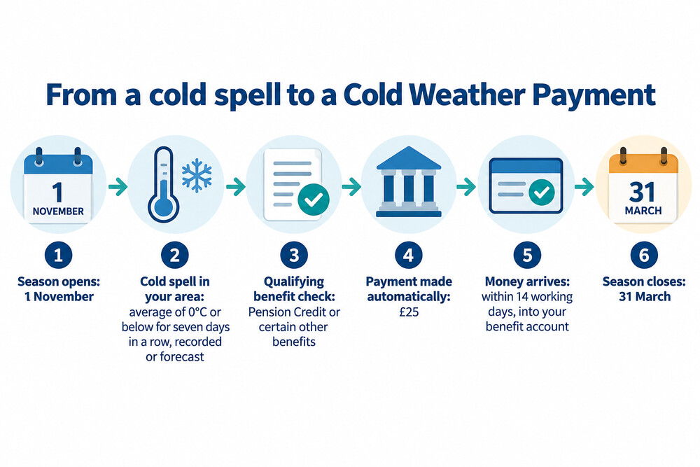 How a Cold Weather Payment is triggered and paid