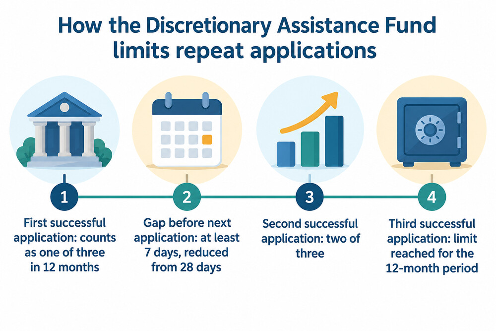 A timeline of applications to the fund within one year