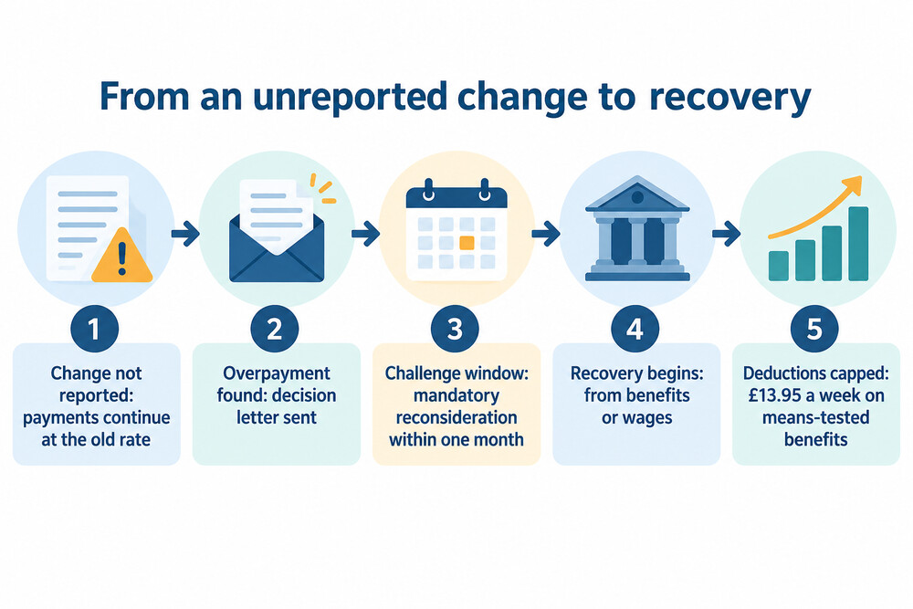 How an overpayment is recovered after a decision