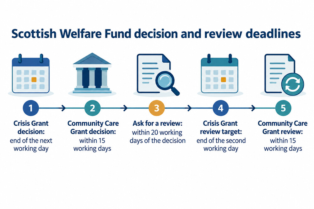 A timeline of decision and review deadlines