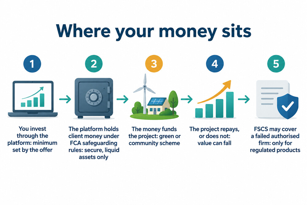 How money moves from an investor to a project and back
