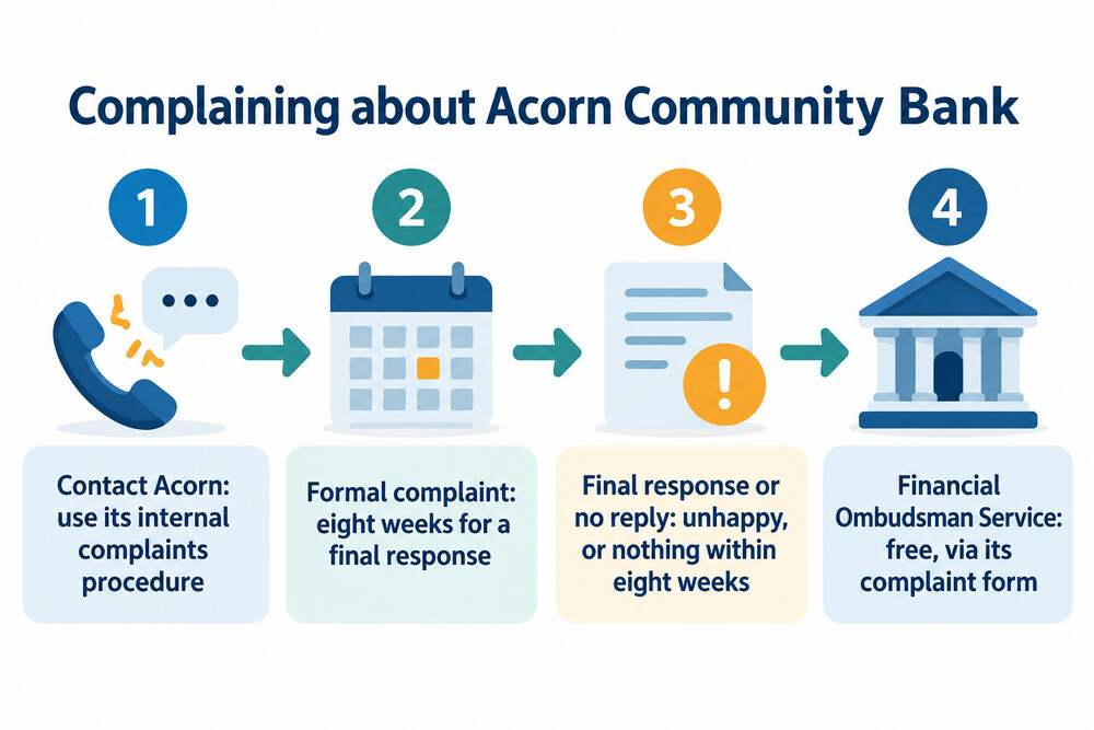 How a complaint about Acorn moves from the credit union to the ombudsman