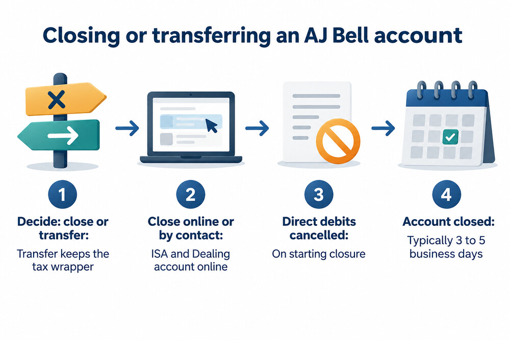 Choosing between closing an AJ Bell account and transferring it