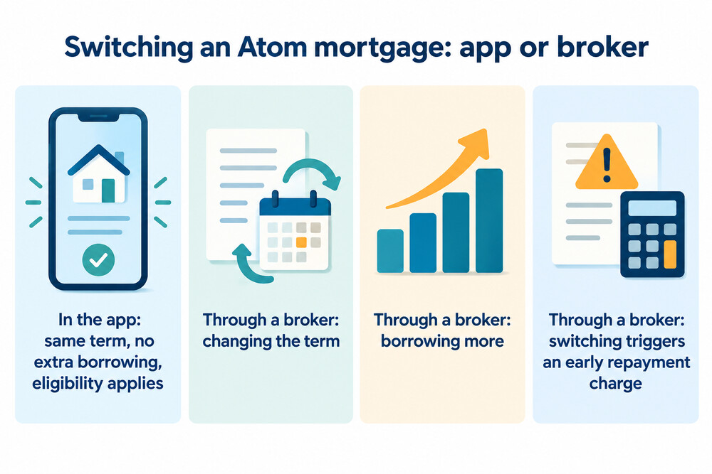 Which route an Atom mortgage customer takes to a new deal