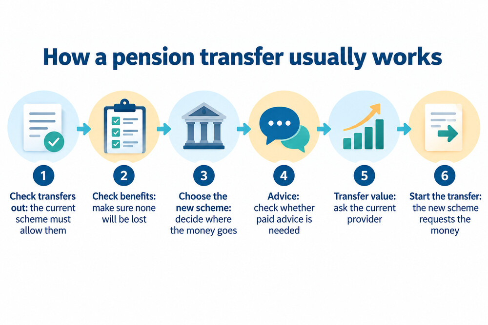 The steps to transfer a pension to another scheme