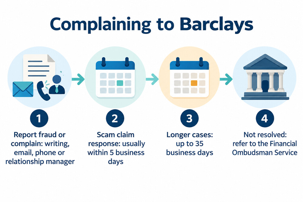 How a complaint or scam claim with Barclays moves forward to the ombudsman
