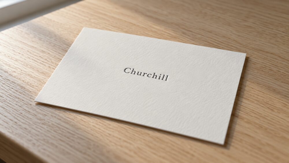 Churchill name card