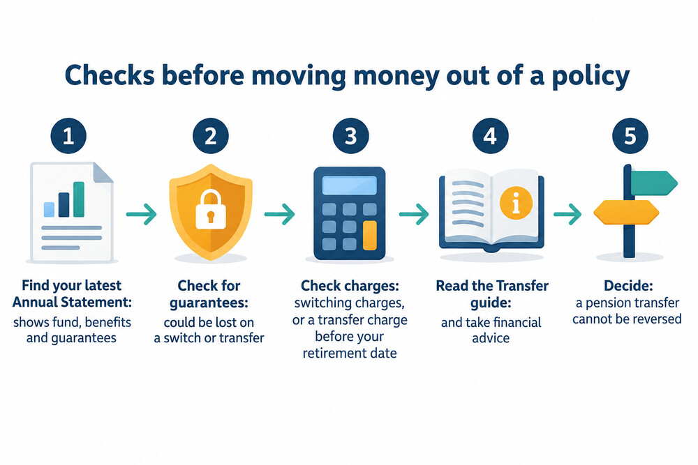 Checks before switching or transferring a policy