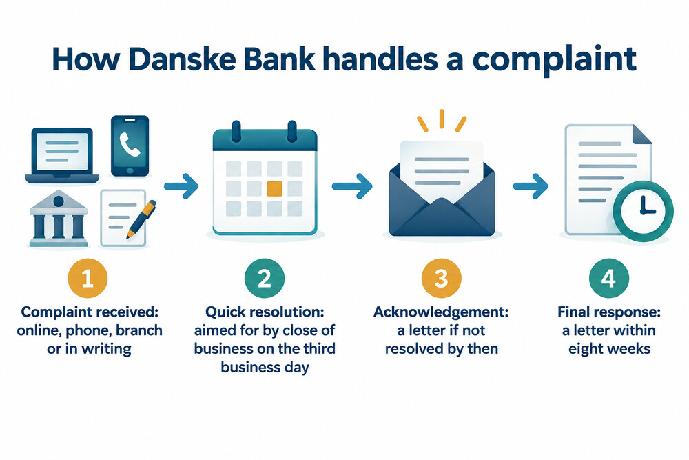 How a Danske Bank complaint moves from first contact to final response