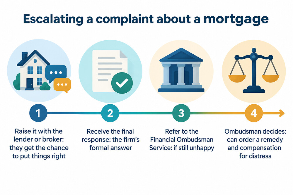A complaint moving from the lender to the Financial Ombudsman Service