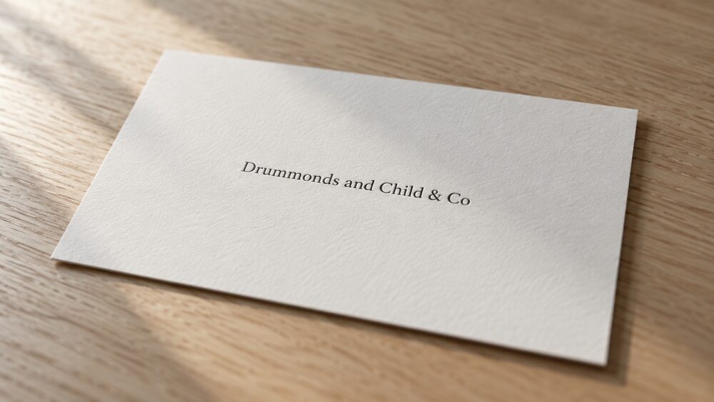 Drummonds and Child & Co name card