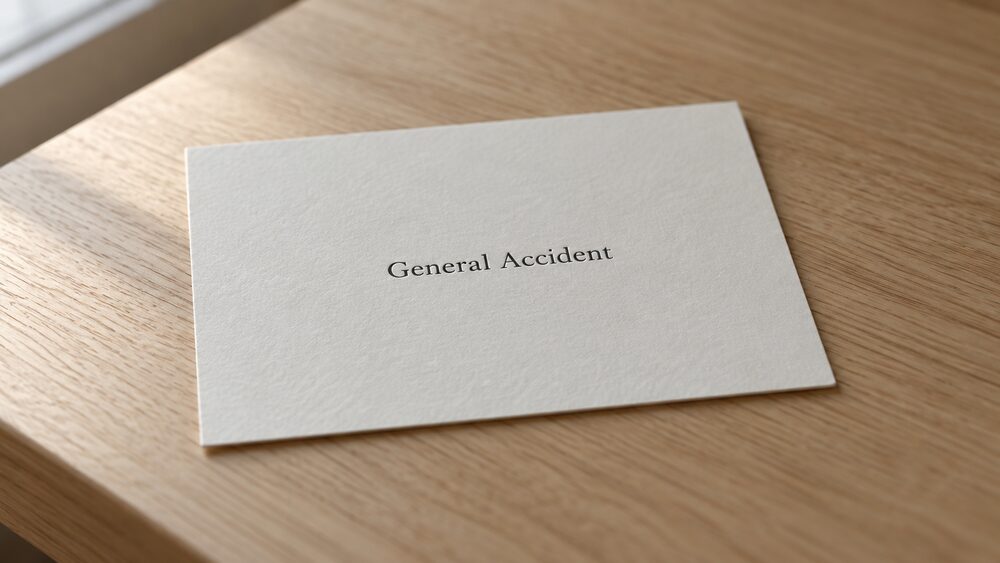 General Accident name card