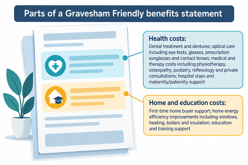 A member's annual benefits statement showing the sickness benefit and discretionary claims totals