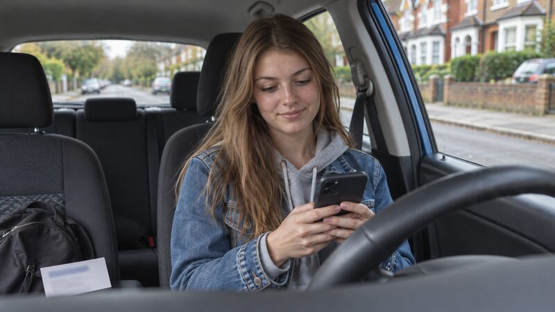 A policyholder checking a claim on the Hastings Direct app