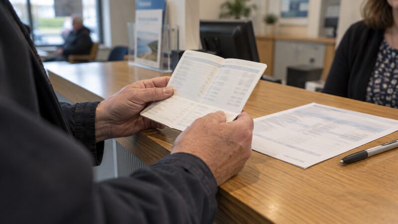 A credit union passbook and share account statement
