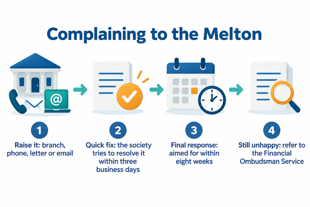 How a complaint to Melton Building Society is handled