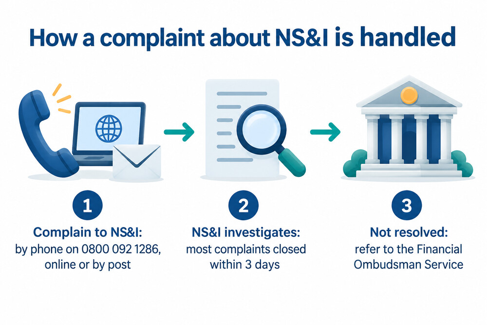 How an NS&I complaint moves from NS&I to the ombudsman