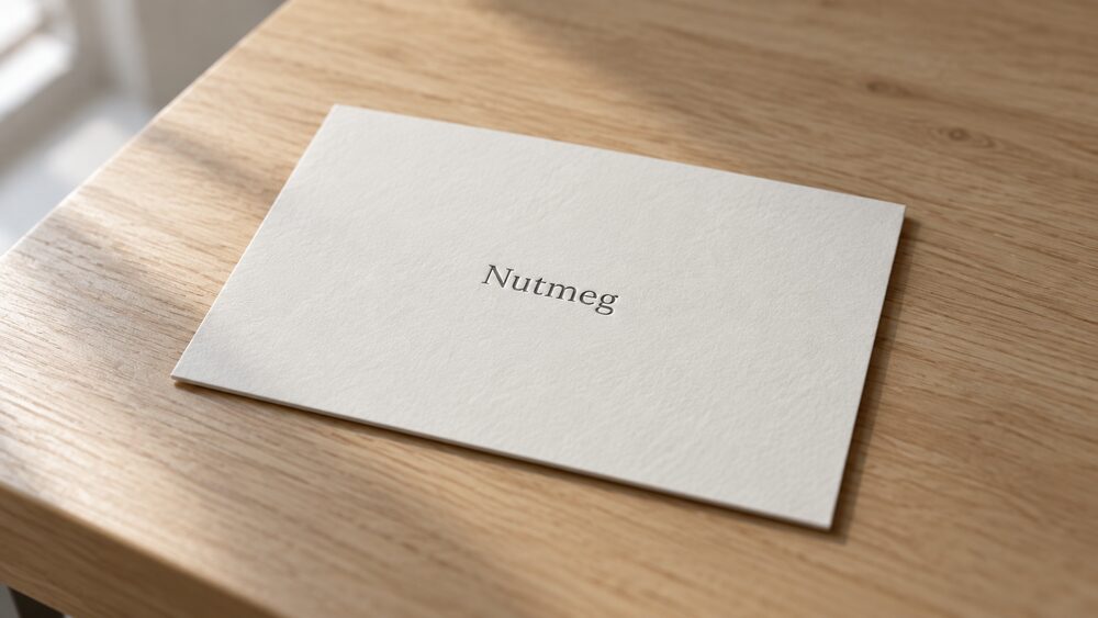 Nutmeg name card