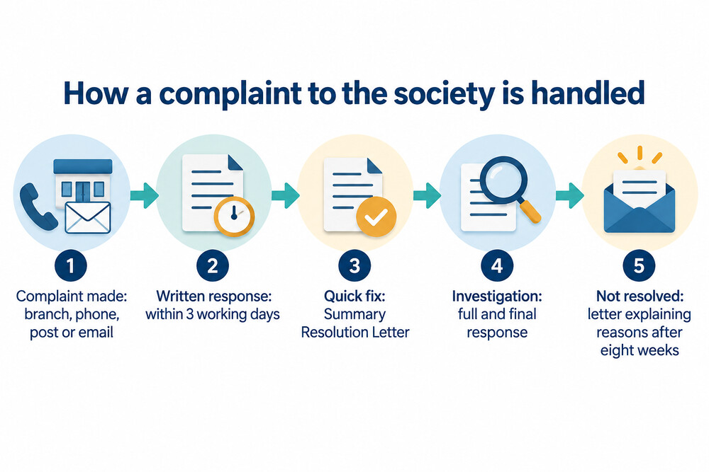 Flow diagram of the society's complaint process