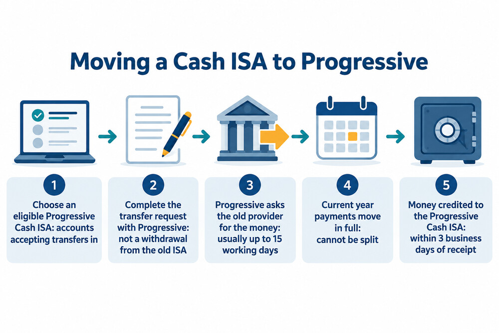 How an ISA transfer to Progressive works, from form to money credited