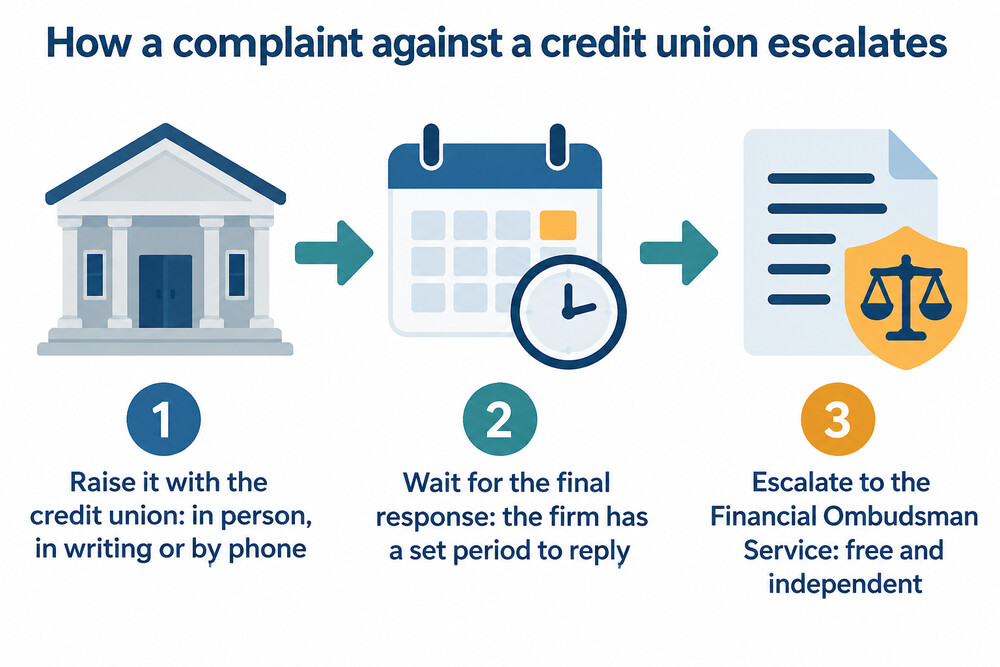 The escalation route from a complaint to the ombudsman