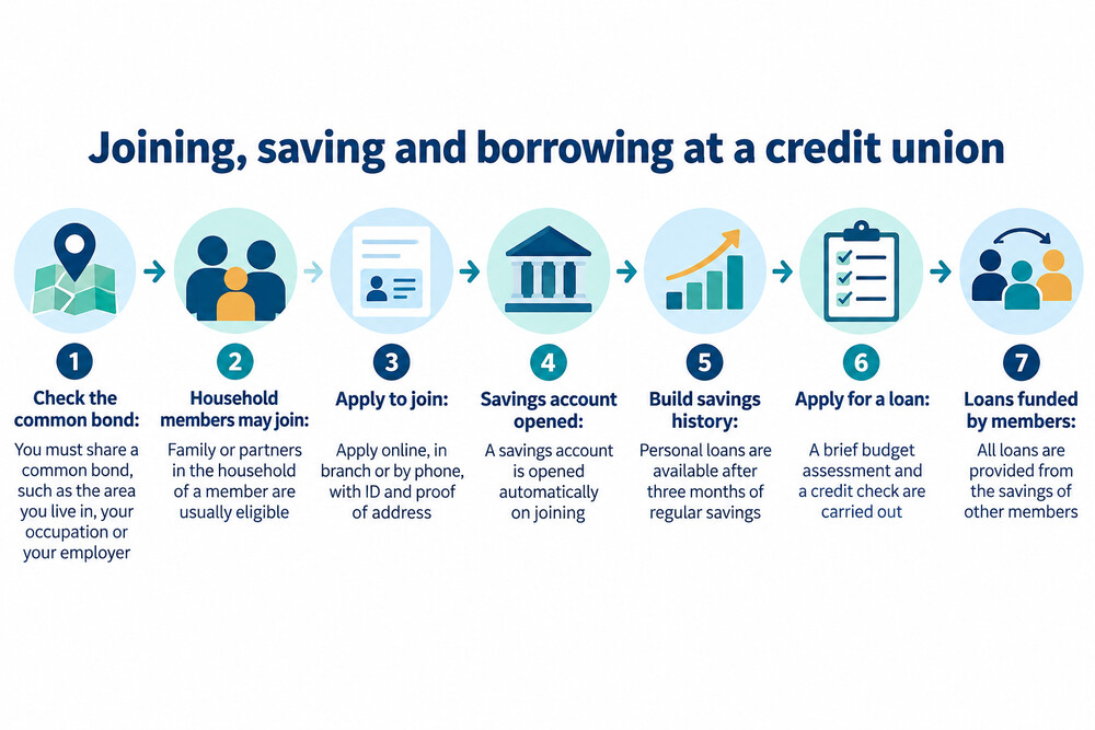 The steps from joining to a first loan