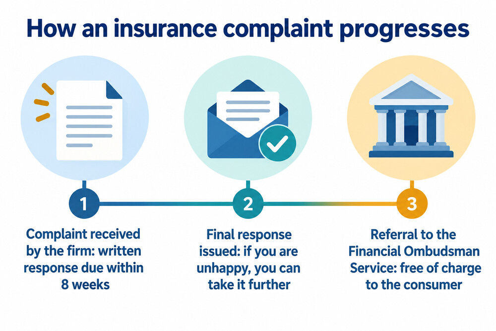 The stages of a complaint, from writing to the firm to a final response