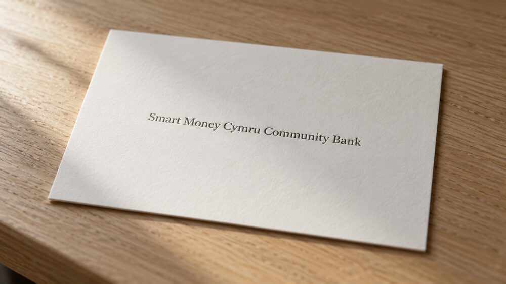Smart Money Cymru Community Bank name card