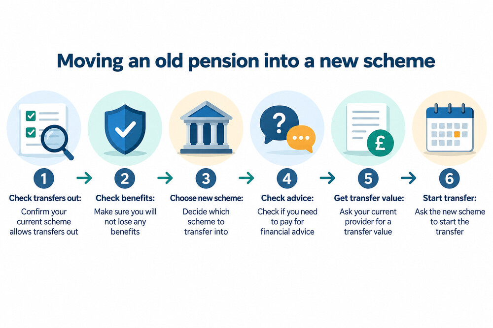 A step-by-step checklist for moving a pension from an old scheme to a new one