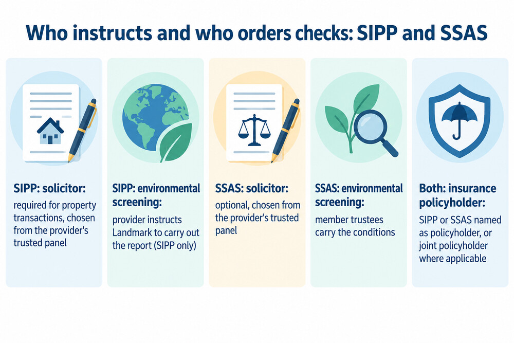 A comparison of who instructs solicitors and who orders environmental checks in a SIPP and a SSAS