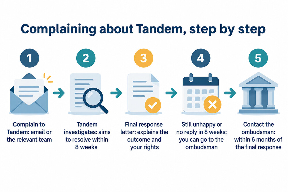 What happens when you complain about Tandem, from first contact to the ombudsman