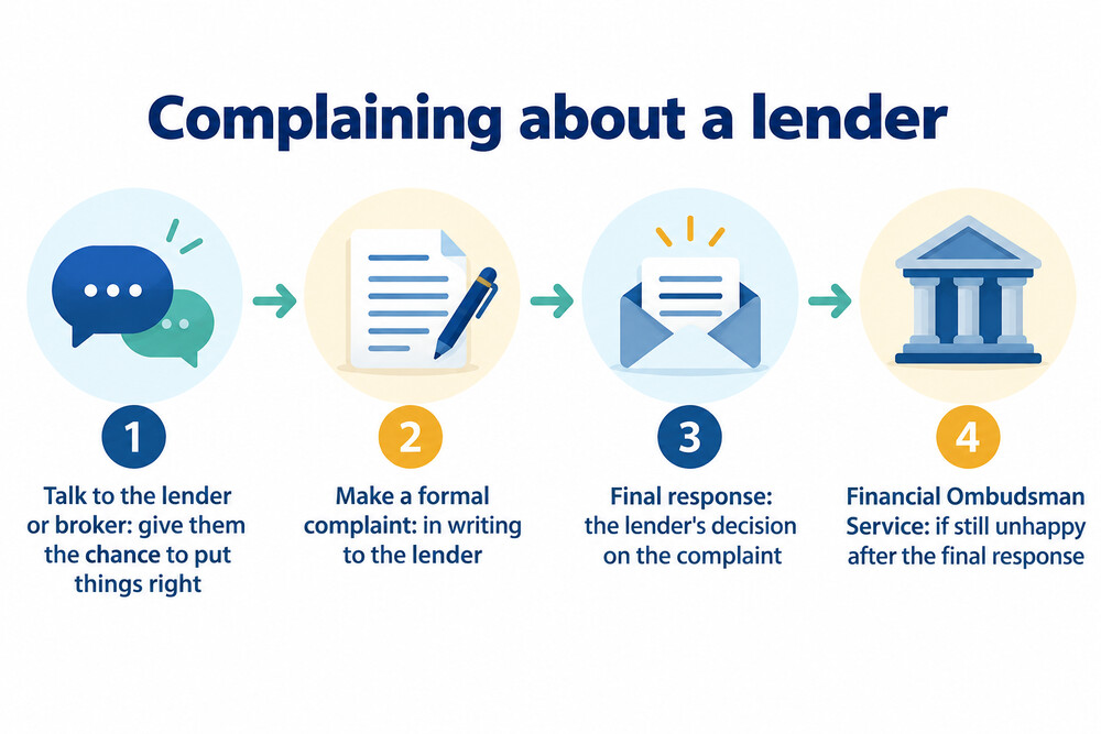 How a complaint about a lender moves from the lender to the Financial Ombudsman Service
