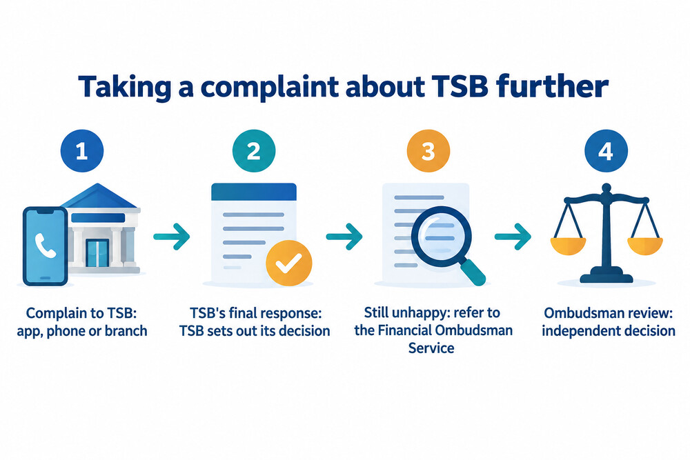 The route of a complaint from TSB to the Financial Ombudsman Service