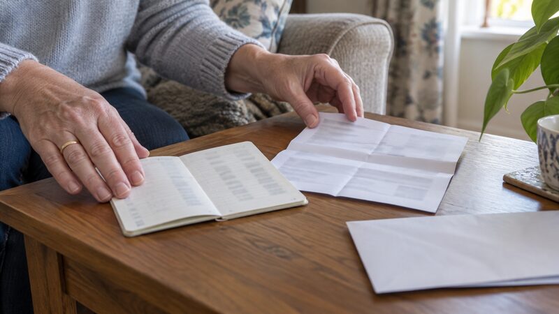 A savings passbook and a dividend statement side by side