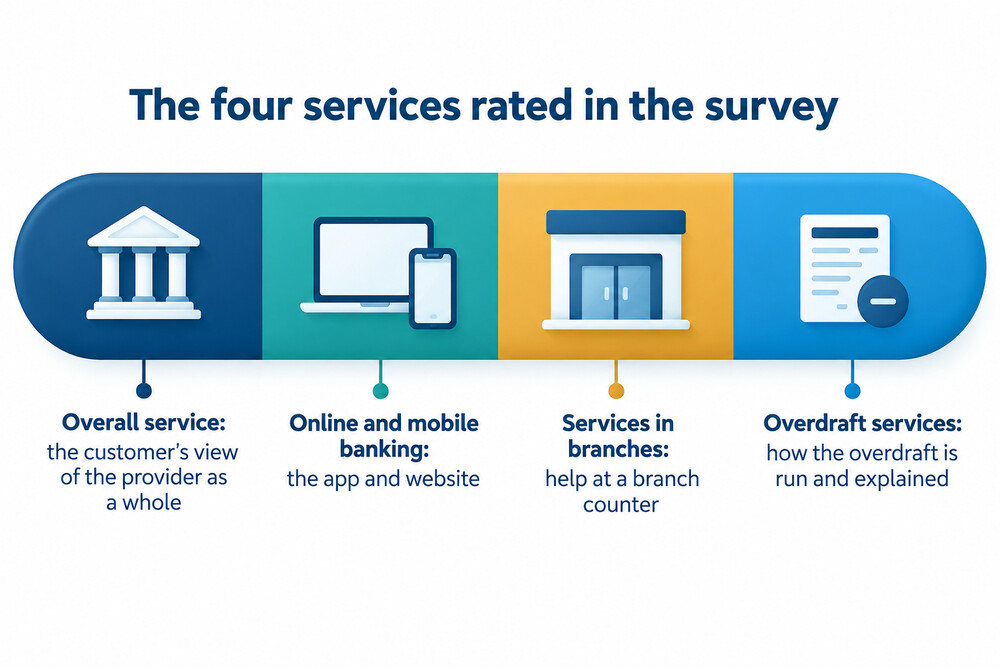 What the survey rates for each provider