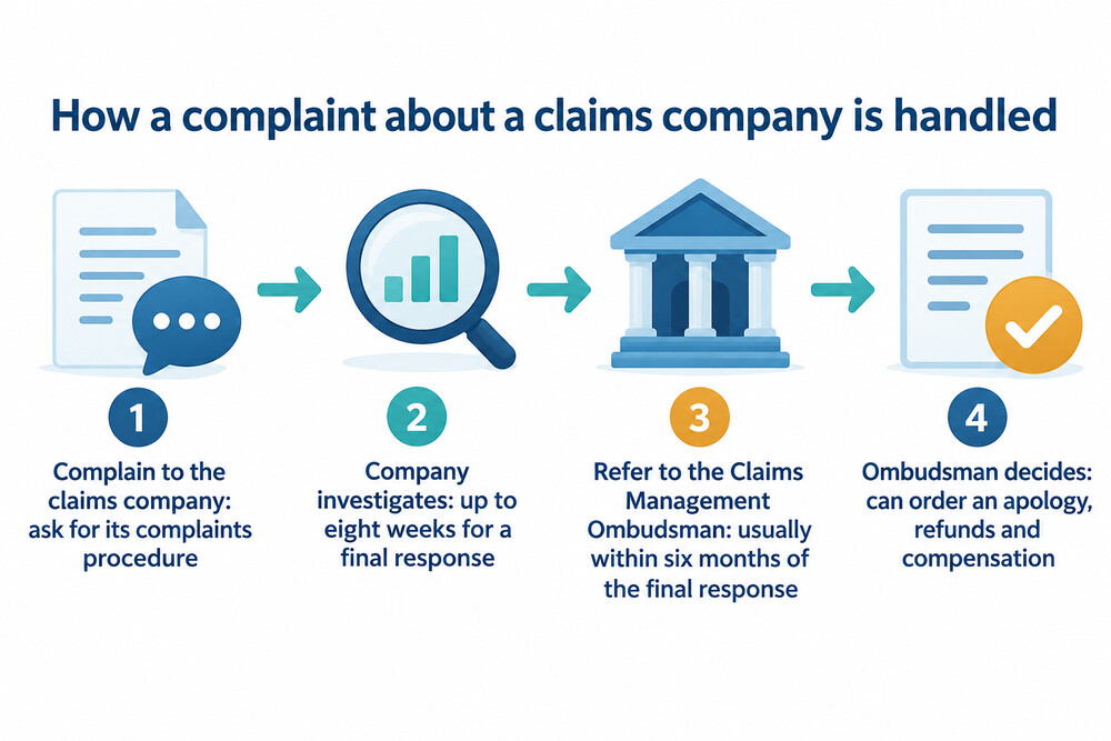 How a complaint about a claims company is handled