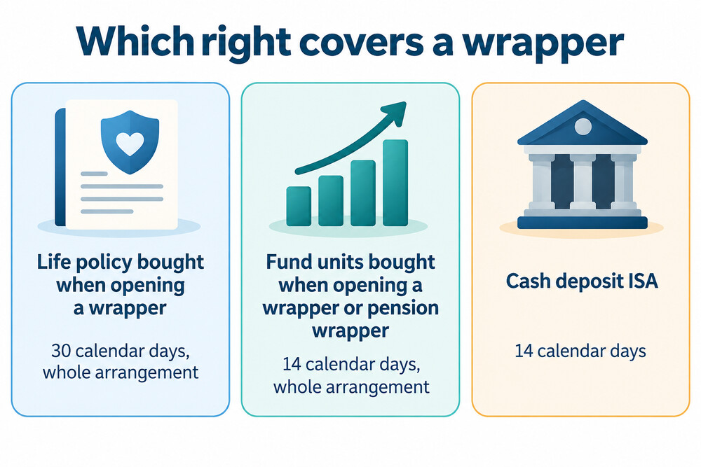 How one cancellation right covers a wrapper and the investment bought inside it