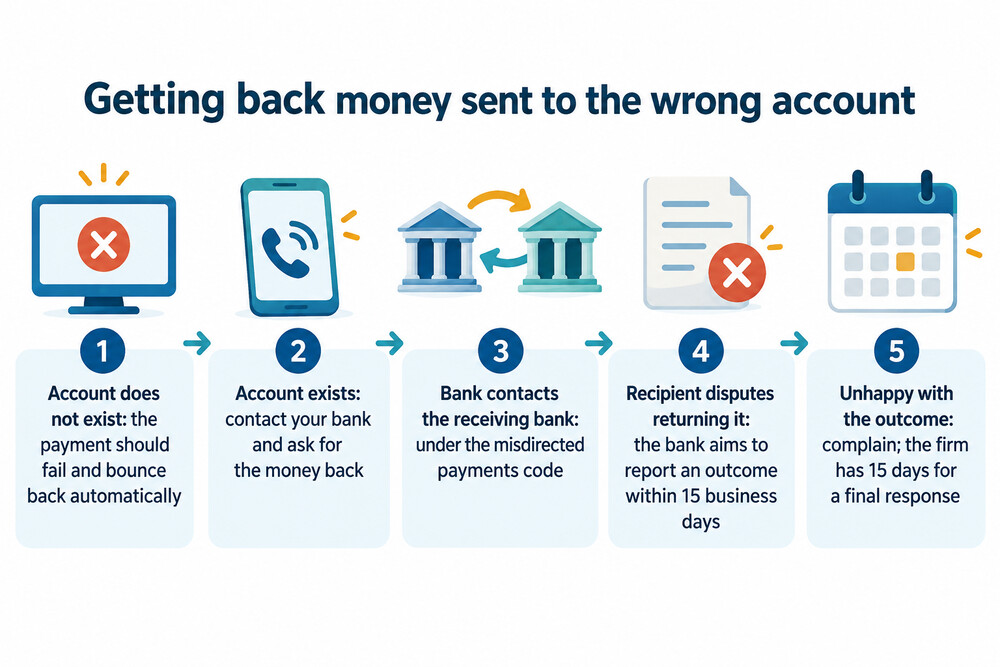 How a payment sent to the wrong account is traced and recovered
