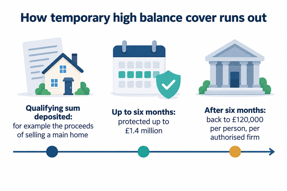 Timeline of temporary high balance protection after a qualifying deposit
