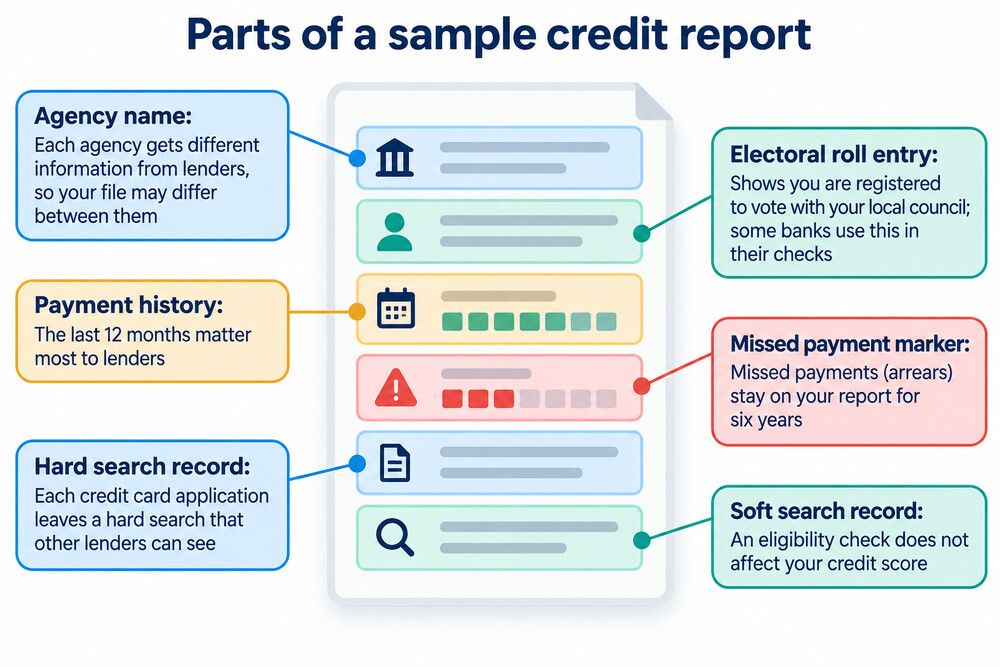 A credit report entry with a notice of correction attached, showing a short written explanation