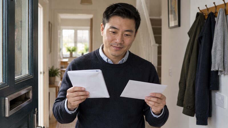 A new credit card and a separate PIN letter arriving in the post