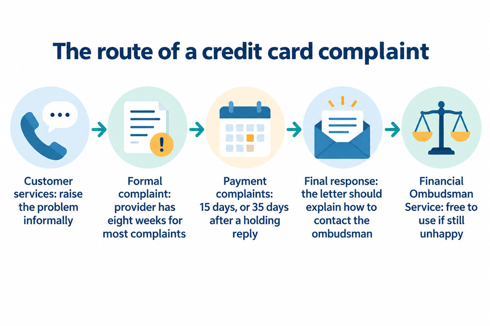 How a credit card complaint moves from the provider to the ombudsman