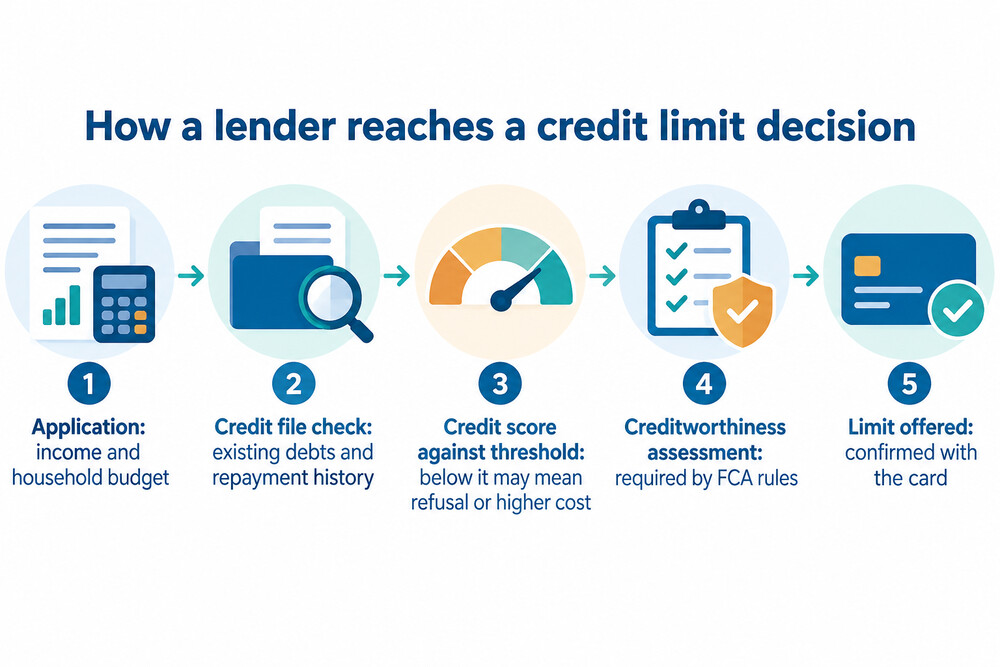 How a lender reaches a credit limit decision
