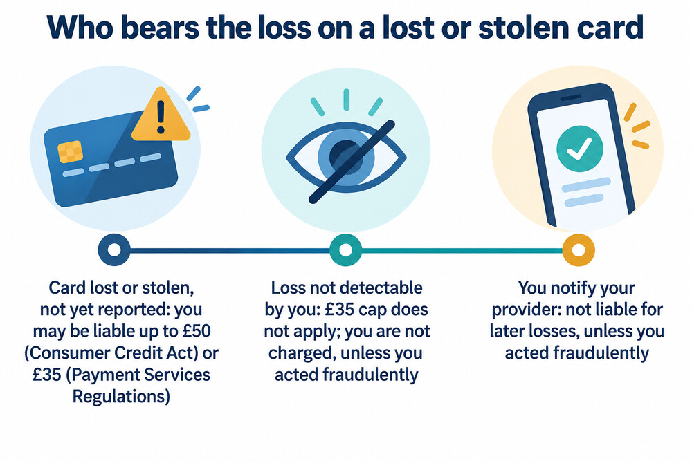 How liability for an unauthorised card payment moves from cardholder to provider