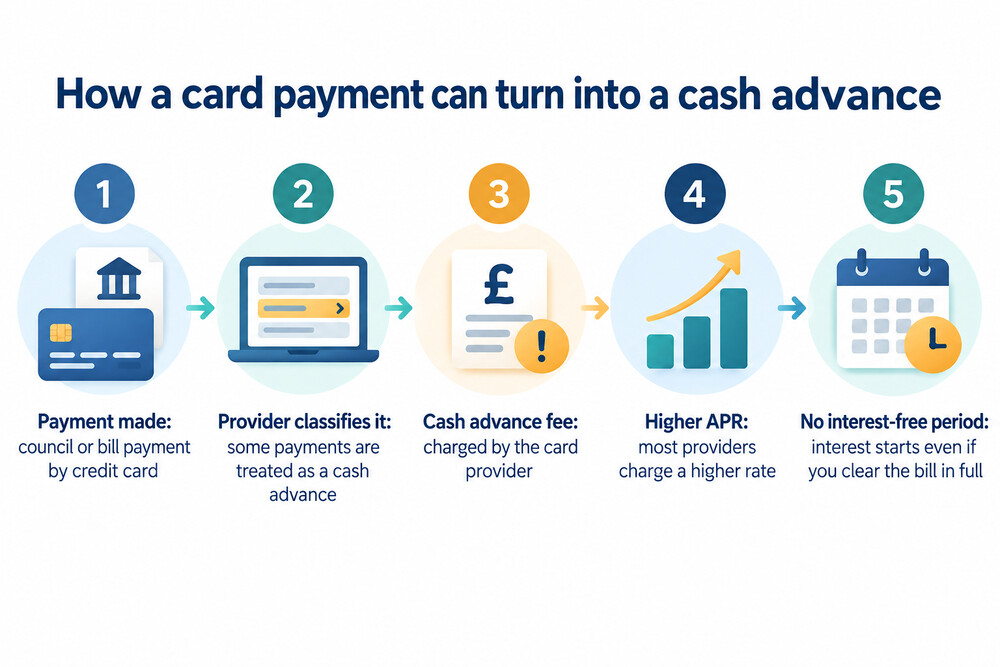 How a credit card payment can become a cash advance with fees and immediate interest
