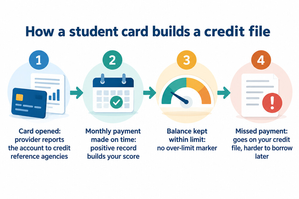 How a student card payment builds a credit file entry